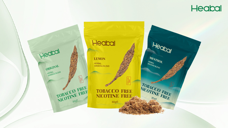 Heabal herbal smoking blends for pipe hookah and roll-your-own