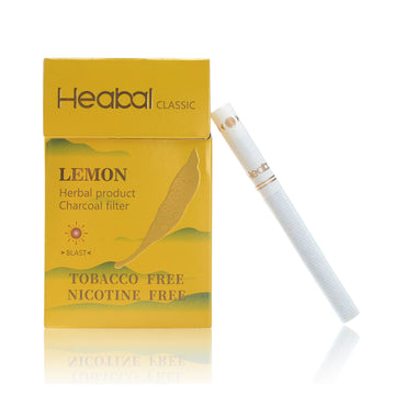 Heabal Lemon Herbal Cigarettes - Tobacco & Nicotine Free | 10 Pack Carton (200 Sticks)