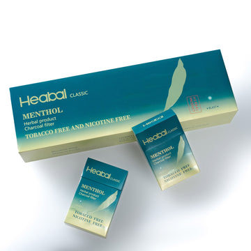 Heabal Menthol Herbal Cigarettes - Tobacco & Nicotine Free | 10 Pack Carton (200 Sticks)