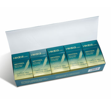 Heabal Menthol Herbal Cigarettes - Tobacco & Nicotine Free | 10 Pack Carton (200 Sticks)