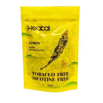 Heabal Herbal Smoking Blend - Lemon - Tobacco & Nicotine Free | 30g Pouch