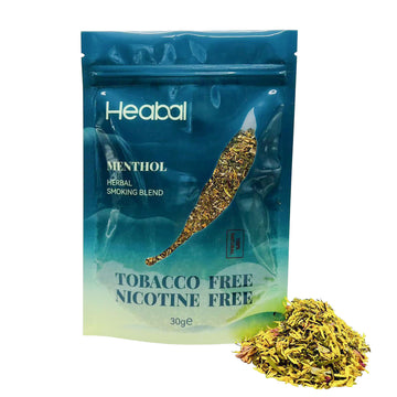 Heabal Herbal Smoking Blend - Menthol - Tobacco & Nicotine Free | 30g Pouch