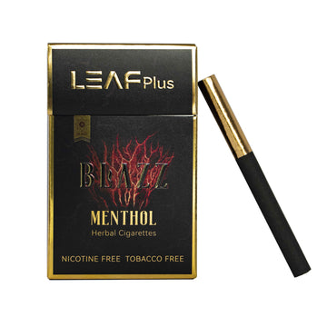 LeafPlus Blazz Menthol Herbal Cigarettes - Tobacco & Nicotine Free | 10 Pack Carton (200 Sticks)